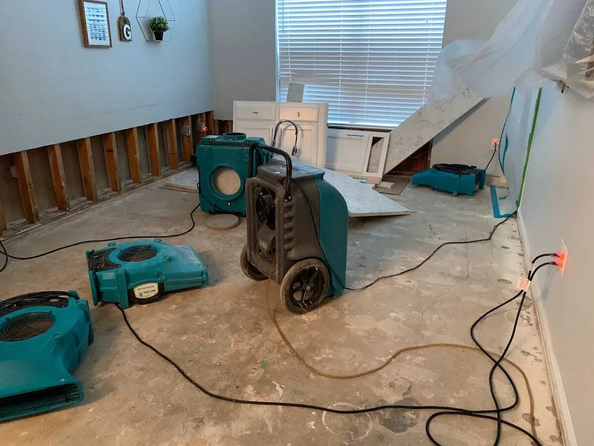 Dehumidifier in flood-cut room for Water Extraction & Removal in LaGrange